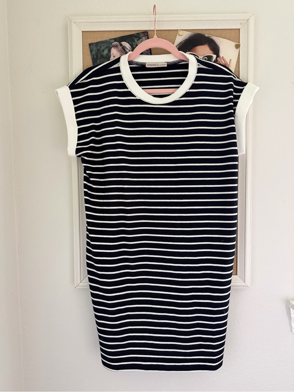 Striped Black & White T-Shirt Dress